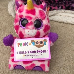 Peek-a-boo unicorn phone holder